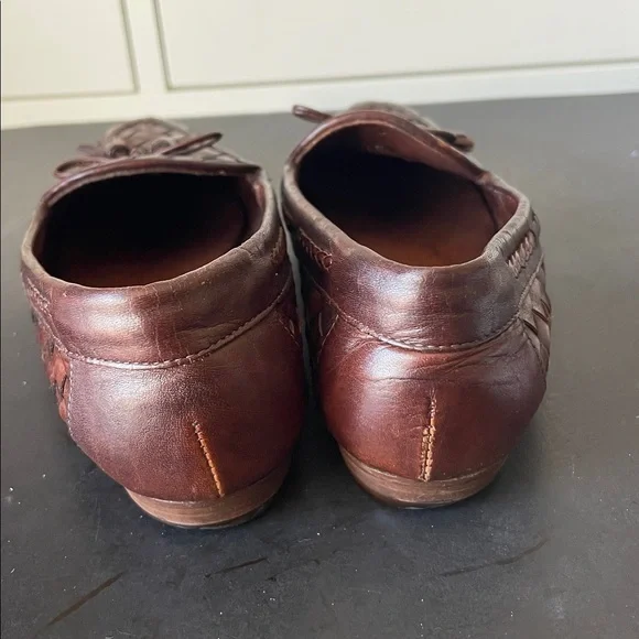 Sesto Meucci Vntg Nicole Iconic Woven Brown Leather Tassel Loafers. Size 8N. D6 - Picture 4 of 9